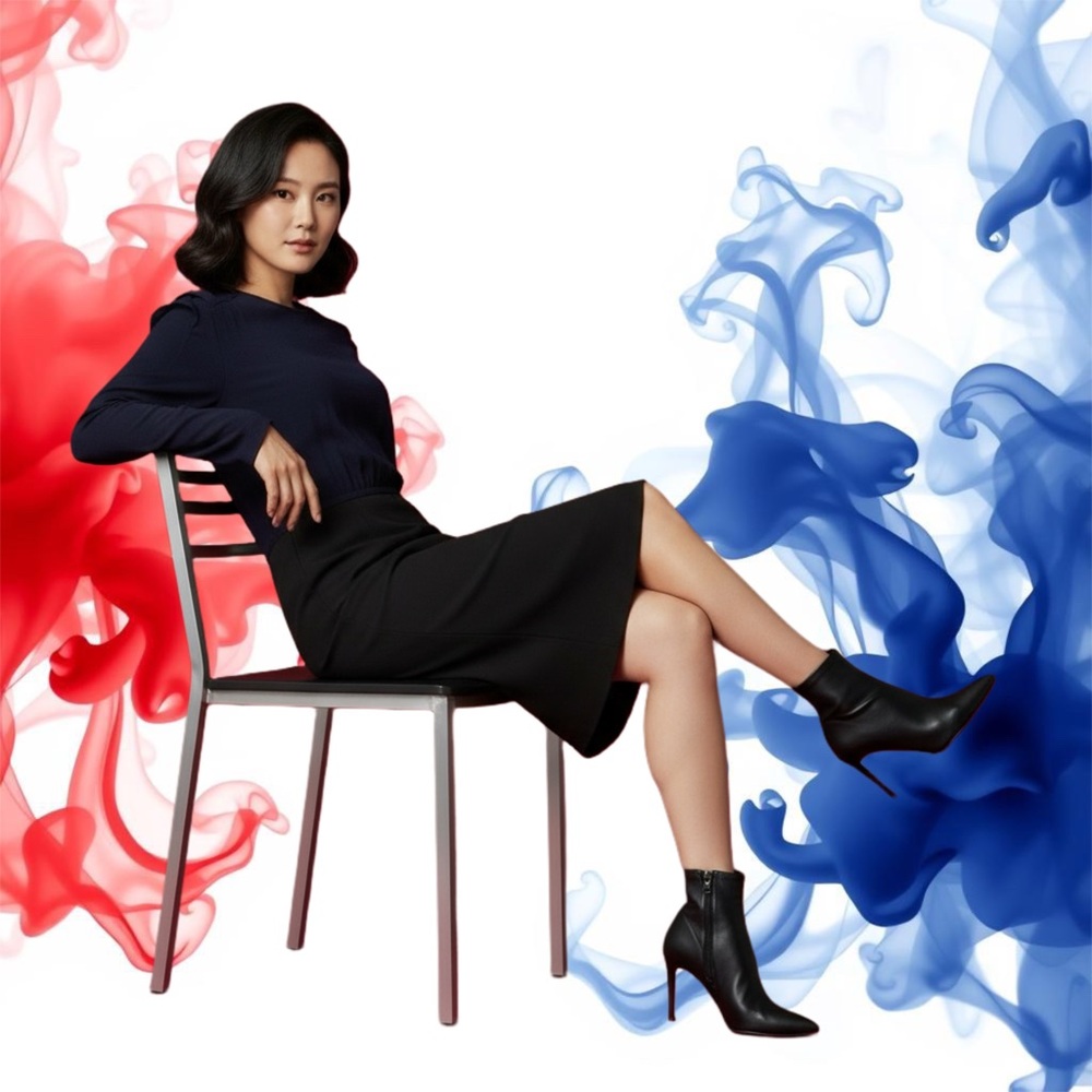 Fendi Black and Navy Silk Midi Dress - Picture 3 of 11
